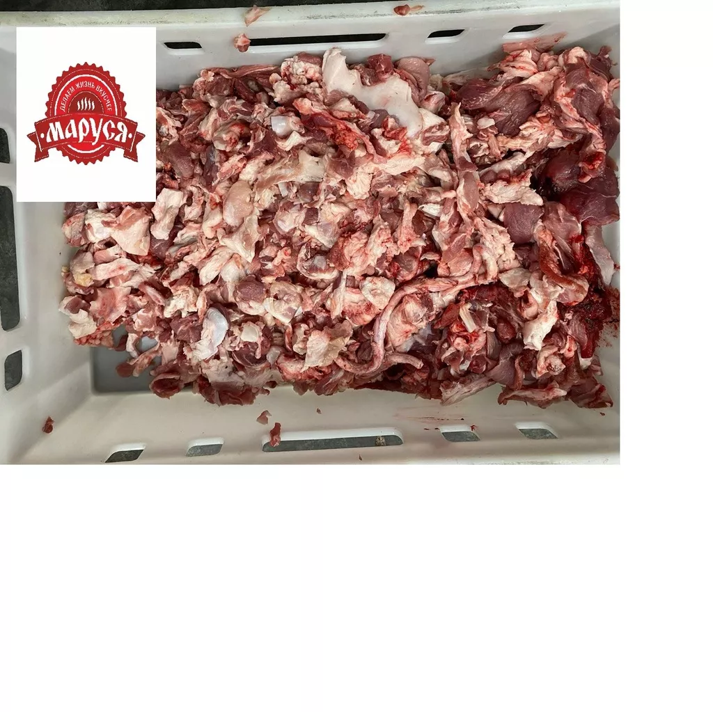 Фотография продукта Мясная обрезь свиная м/к., - тм маруся