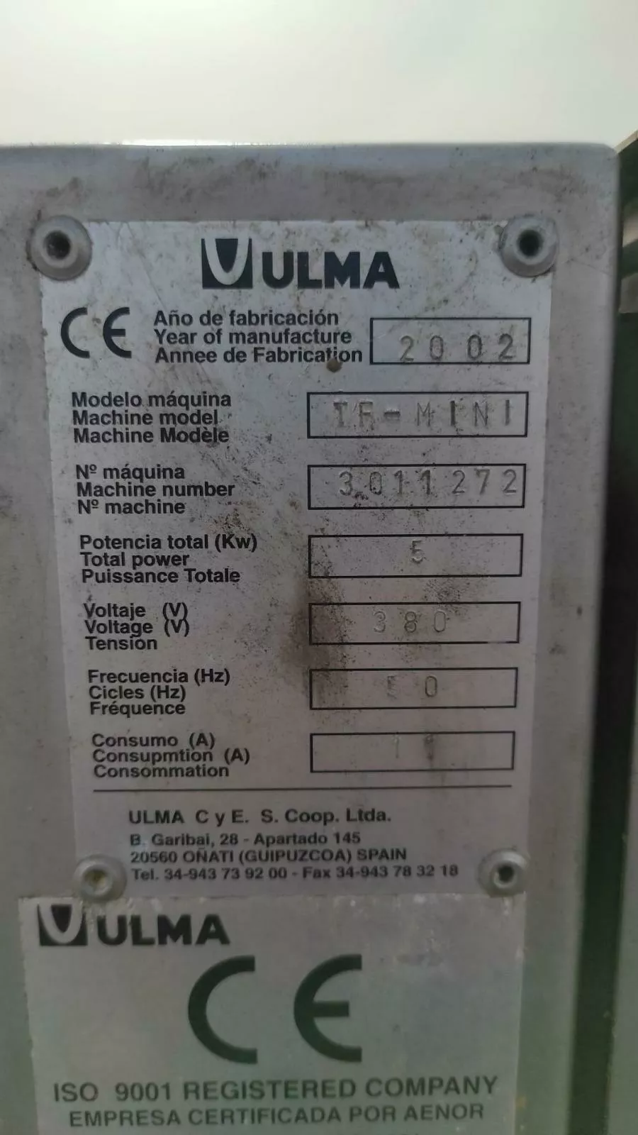 термоформер ulma tf-mini  в Москве